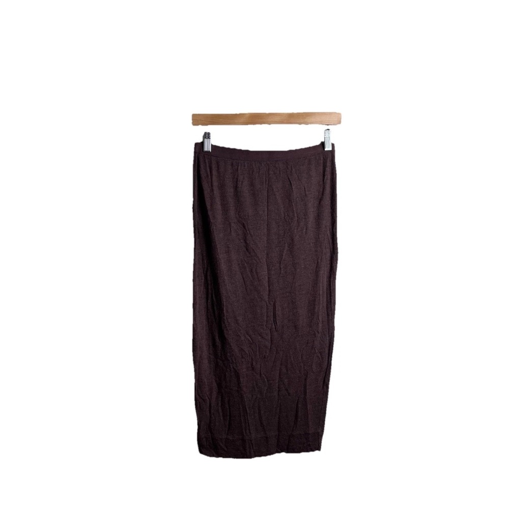 Rick Owens Lilies Midi Skirt Stretch Knit Straight Fitted